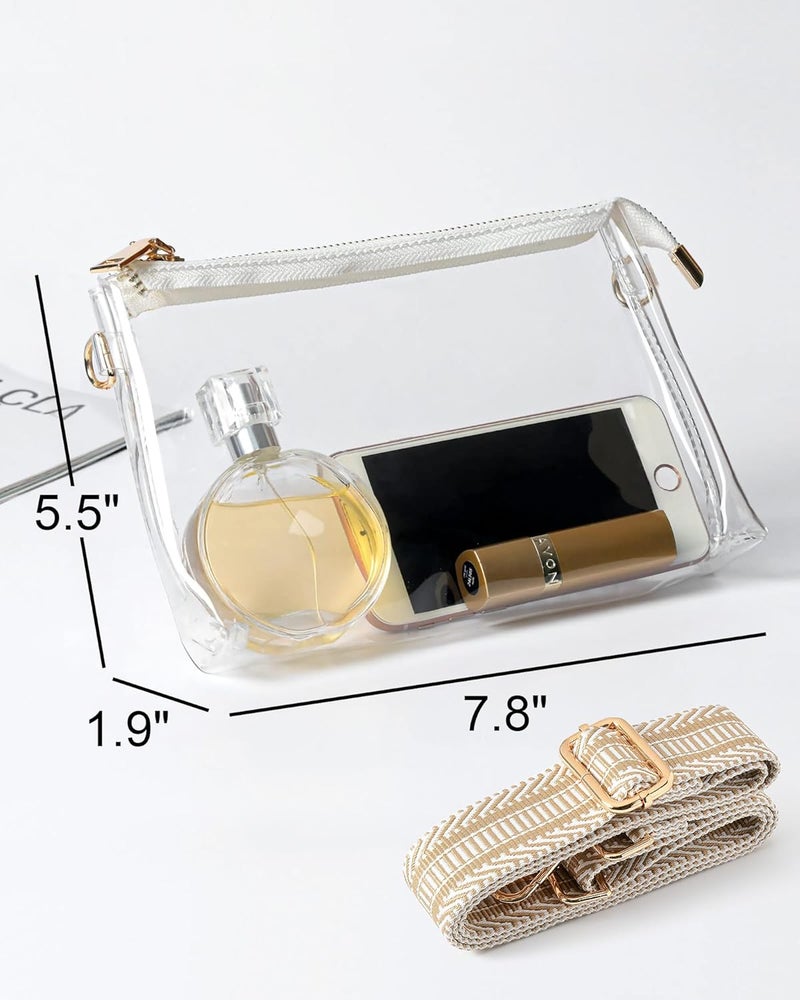 Lorbro Clear Purse for Women Stadium Approved, Clear Crossbody Bag with Zipper Closure, Transparent Purse for Concert Sports - Image 3